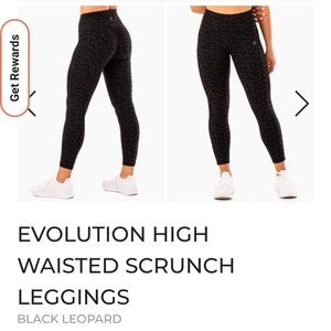 Ryderwear Black Leopard Scrunch Butt Leggings